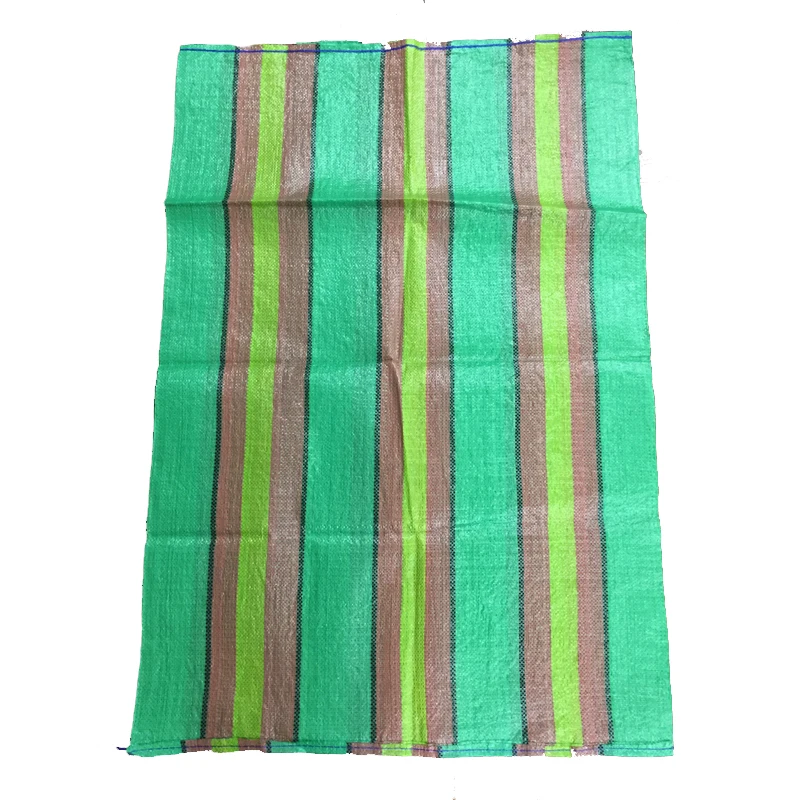 
High quality multi-color strips virgin material PP woven polypropylene bag 