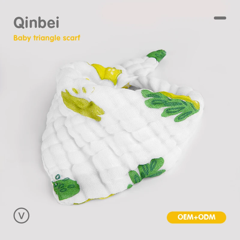 Organic Cotton  Infant Toddler Drooling bibs  baby soft  bibs muslin baby bibs