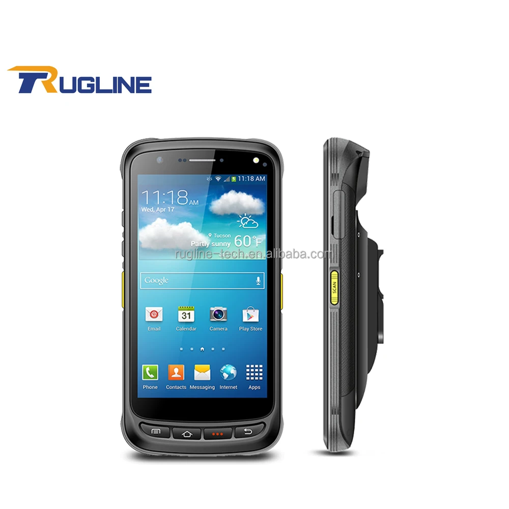 5.2 inch touch screen rugged mobile phone 4G handheld android RFID reader UHF RFID reader with wifi 13MP camera
