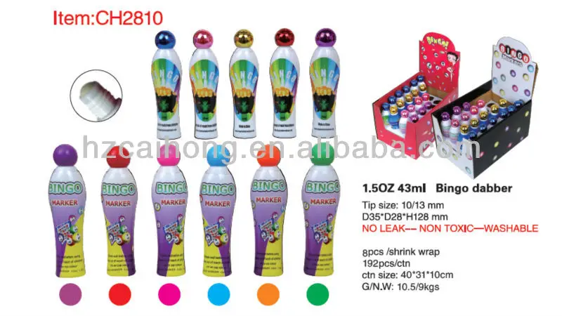 Lovely shape Rainbow Bingo pens Dabbers -CH2810,high quality &no leaking, meet EN71 standard, ideal for bingo game