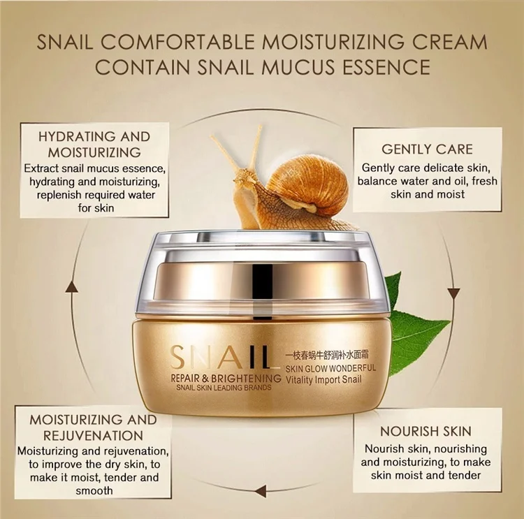 One Spring brand Snail repair Brightening moist and smooth soft tender and delicate face whitening cream