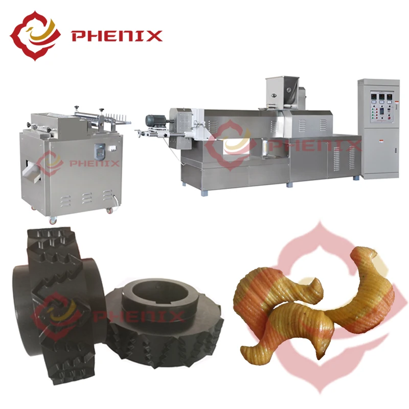 Industry Fried Wheat Flour Snack Making Machine / Crispy Chips / Bugles / Rice Crust Process Line