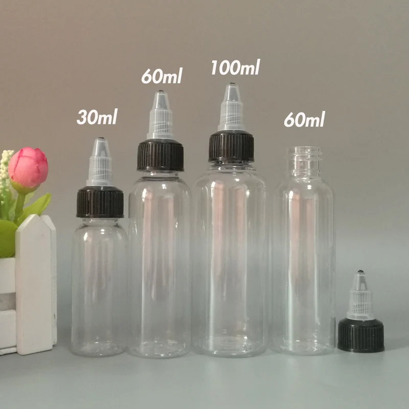 
Twist Off Caps Pen Shape Bottle 30ml 60ml 100ml 120ml Empty PET Bottles E Liquid E juice Plastic Dropper Bottles 