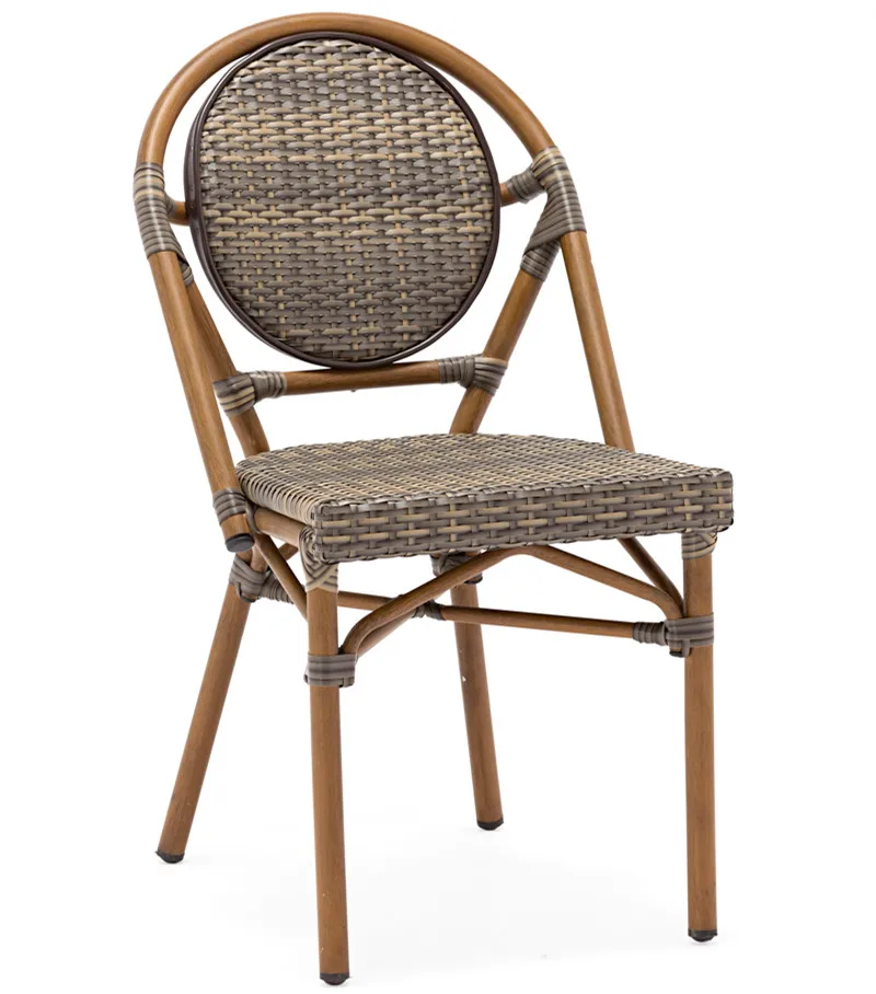 elegant outdoor furniture rattan cafe chair Paris for restaurant