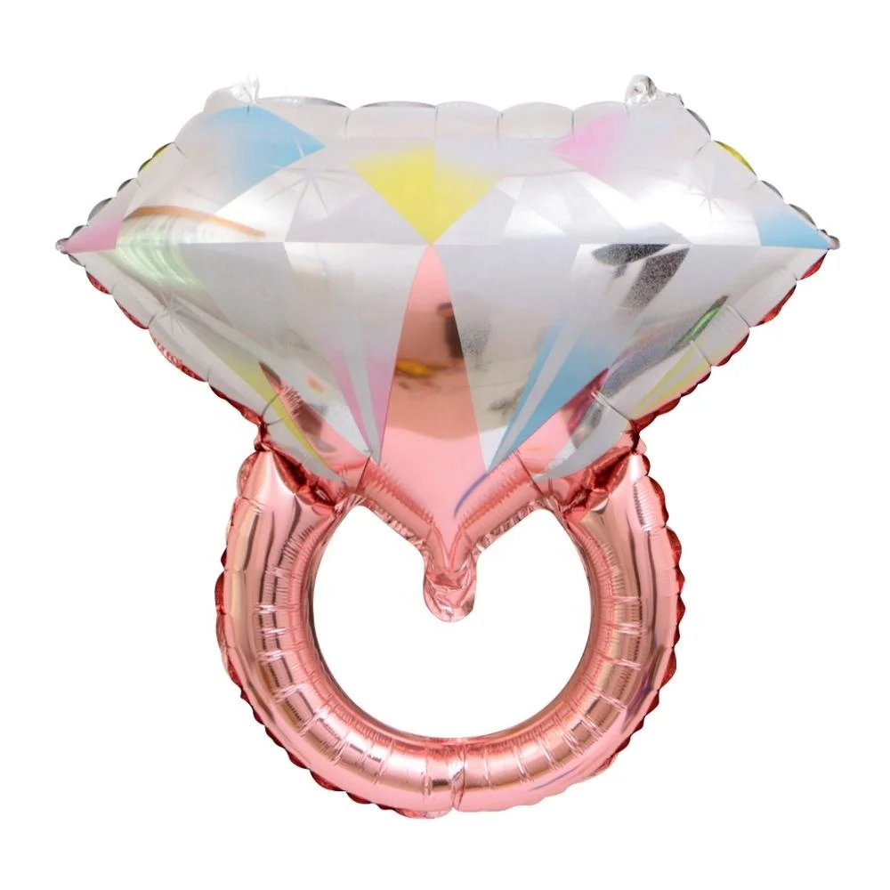big diamond ring propose marriage romantic surprise wedding party china balloons helium foil diamond ring balloon
