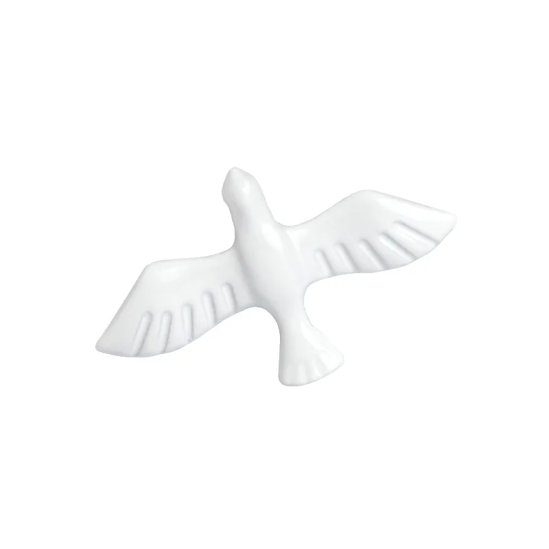 QIHE Bird Pins Bird Brooch Fashion Jewelry Wholesale Drmetalipping Brooch Pin Decoration Peace Dove Pin Peace Pigeon White Alloy