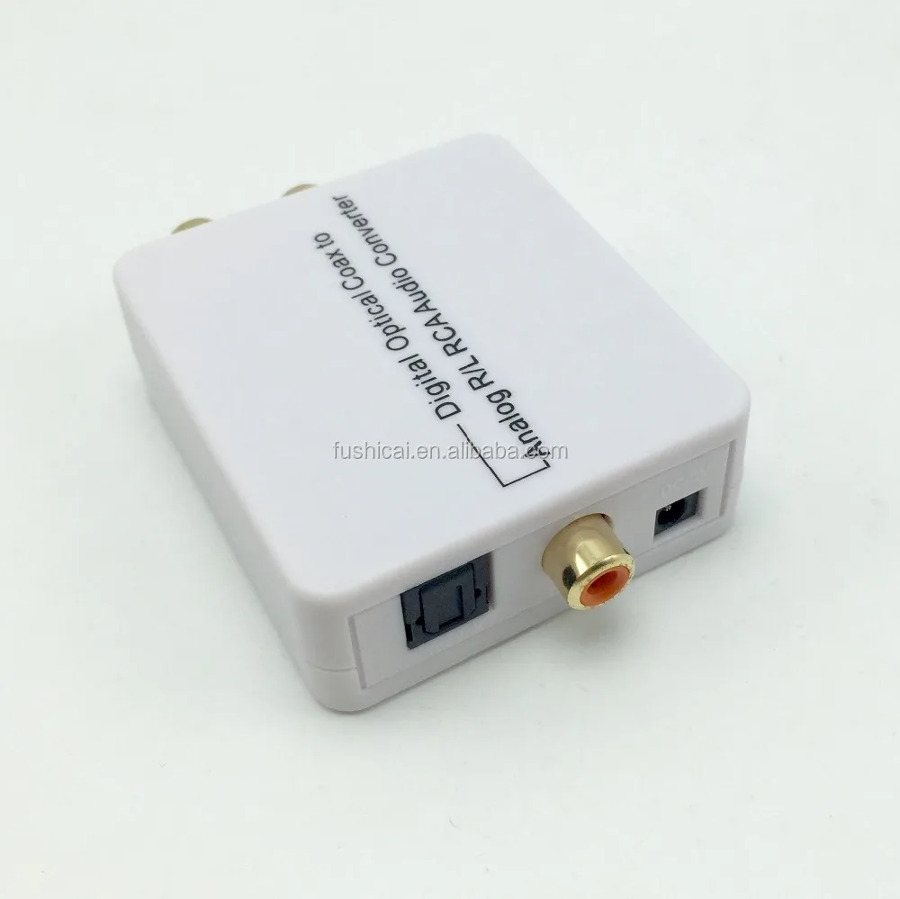 Digital Optical Coax to Analog R/L RCA Audio Converter