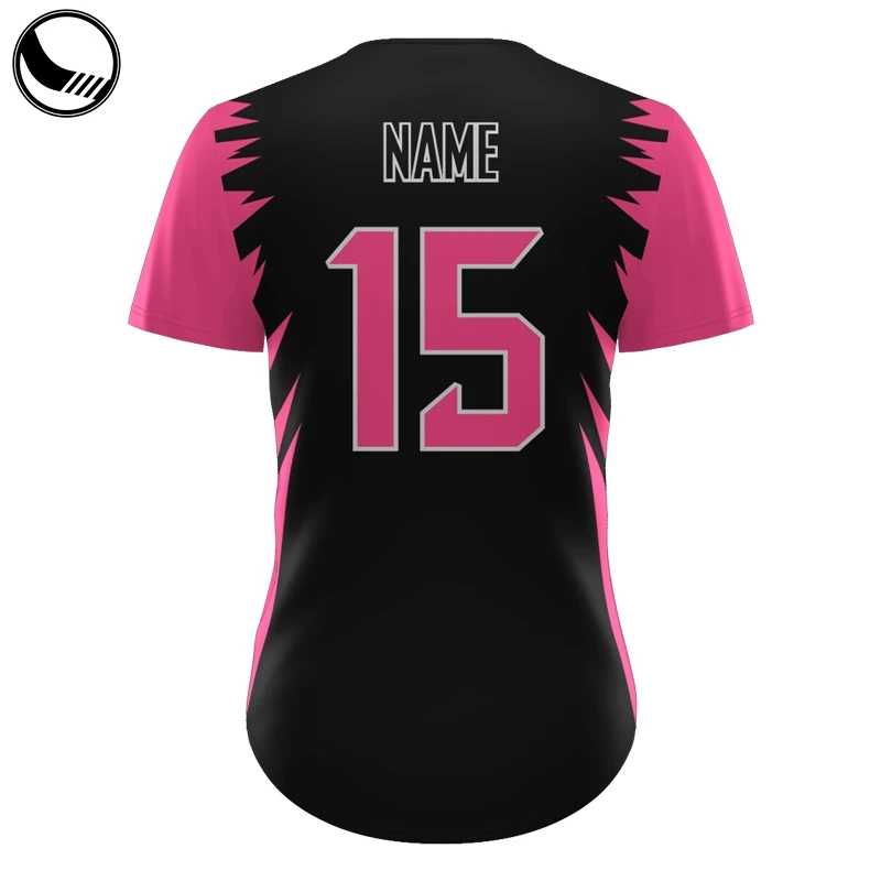sublimation pullover hot pink baseball jersey