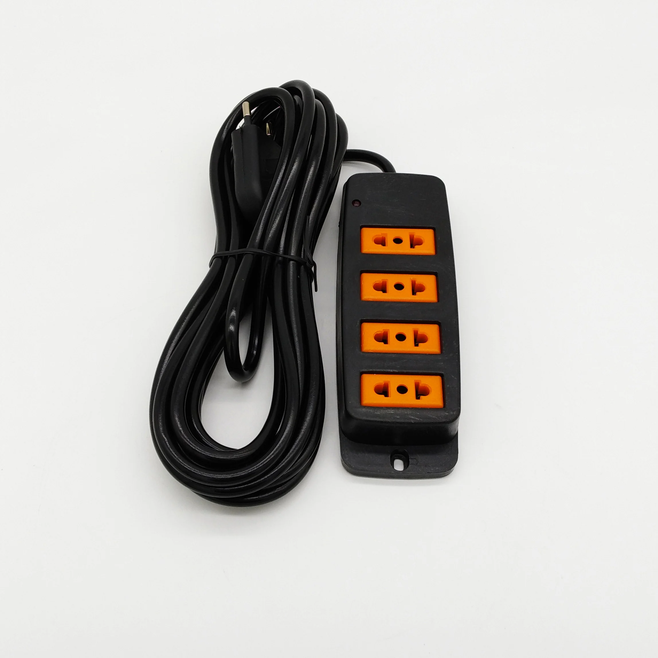 Black Power Strip Plug Socket Electric Adapter Italy Multiple 4 Outlet Extension Socket Home Electronics Charging