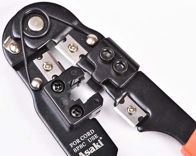 Asaki Ratchet Cable Lug Tool Crimping Pliers , Wire Terminal Crimper Types