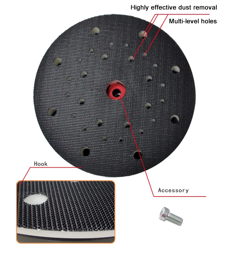 6 Inch 150mm Hook and Loop abrasive Sander Backing sanding Pad disc For Festool Power Tools Accessories