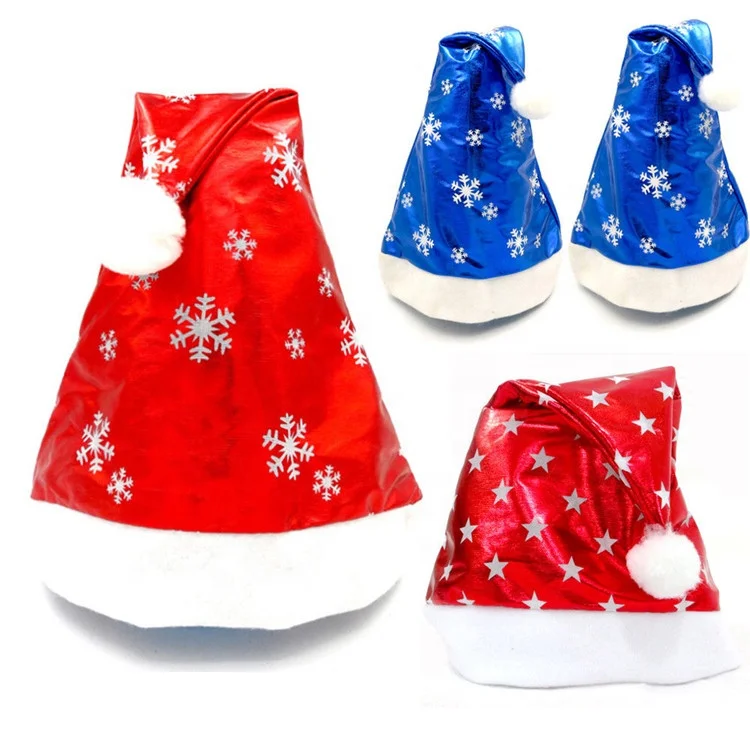 Рождественский костюм, шапка для вечеринки, для взрослых, детей, семейные рождественские подарки, синие шапки Санта Клауса, отца, Рождества