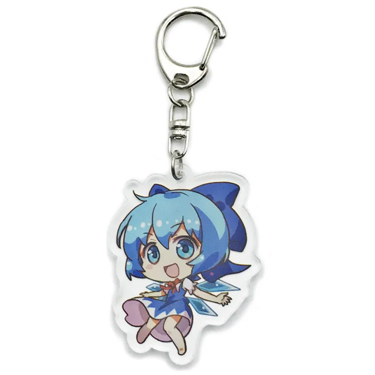 Custom Shape Blank Printed Clear Anime Acrylic Keychain