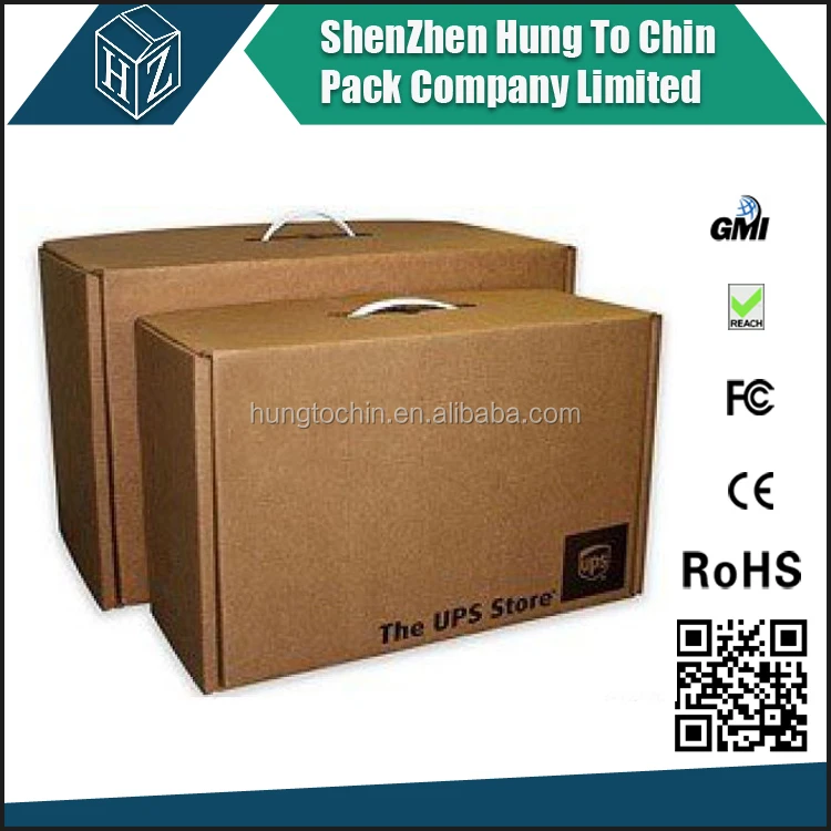 
3 ply corrugated paper cardboard suitcase box with handle 