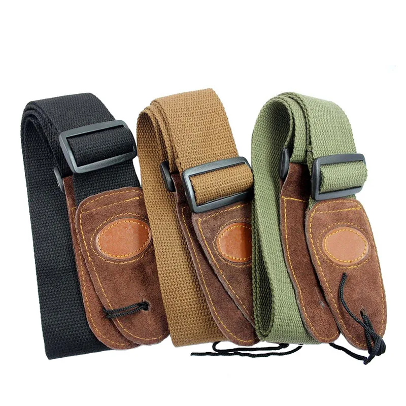 
Guitar strap with cowhide cotton back strap electric guitar folk guitar acoustic common band can be printed 