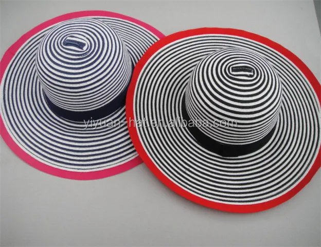 
Custom New Fashion Summer Women Beach Wide Brim Foldable Paper Straw Floppy Ladies Hat <span style=