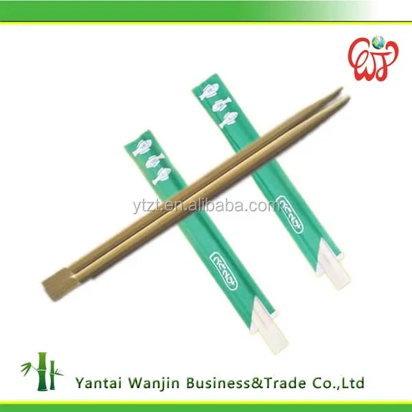 Chinese plastic packing 22.5 bamboo disposable chopstick with paper cover