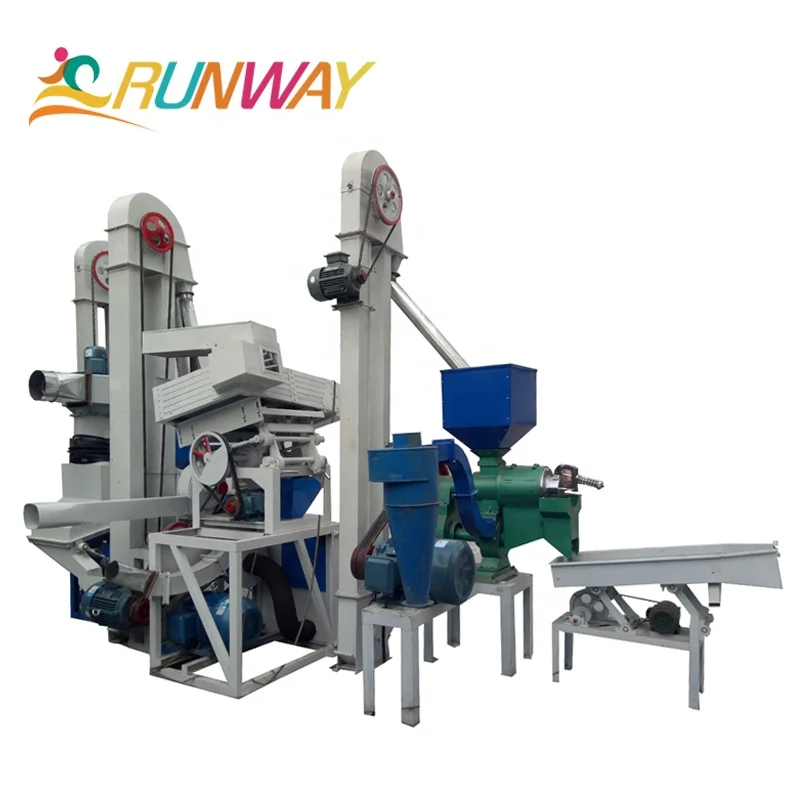 1 ton zaccaria rice milling machine rice mill with packing scale
