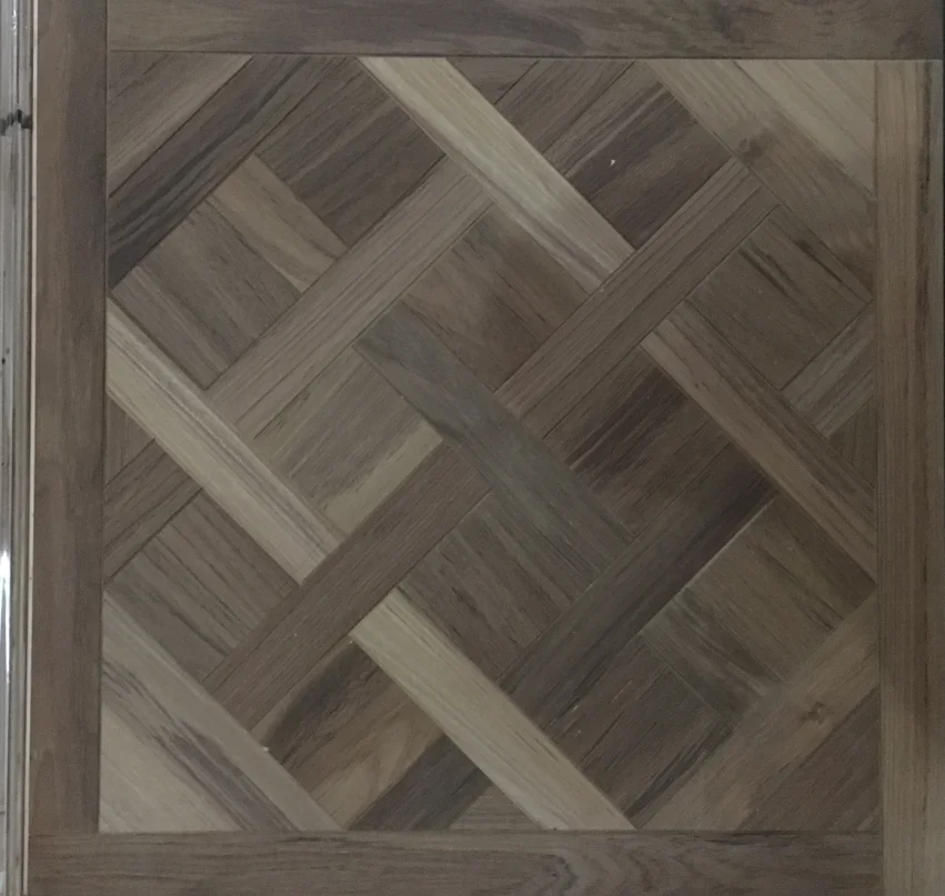 Traditional design UV lacquer Versailles Oak parquet engineered wood flooring