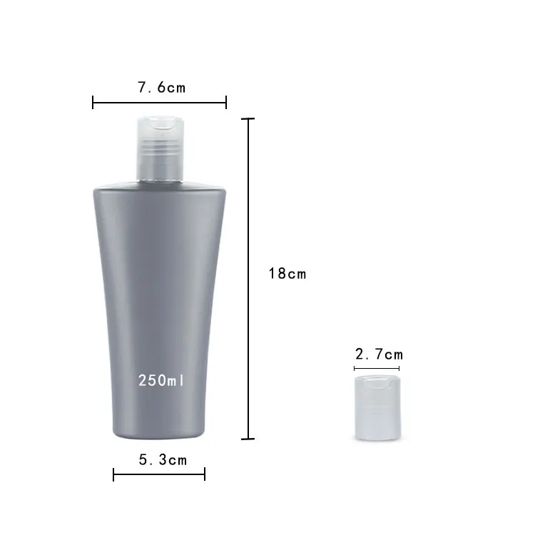 
250 ml Plastic Spray Bottle Hair Shampoo Shower Gel Bottle 