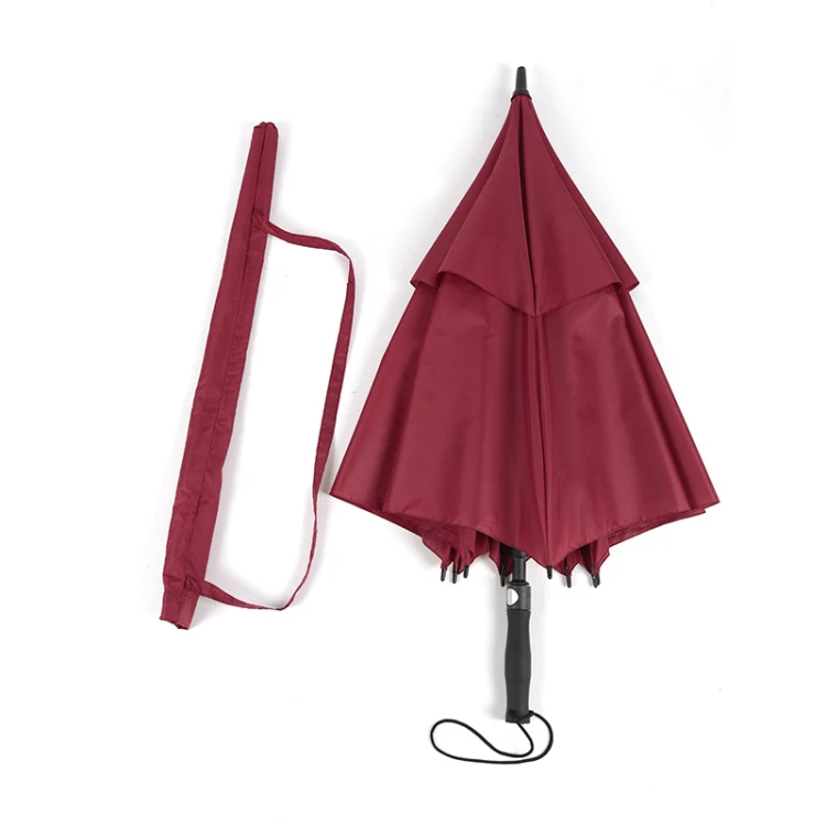 Big size double canopy windproof double layer golf umbrella with logo customized