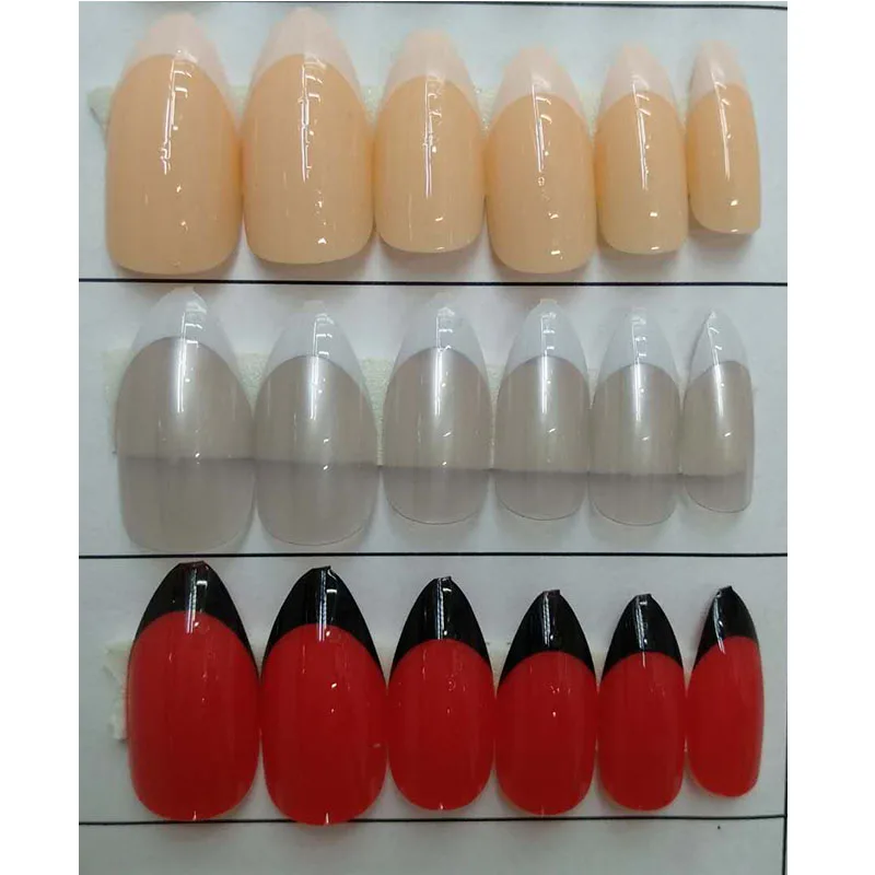 Simply french design stiletto nails tips clear lady fashion acrylic nails