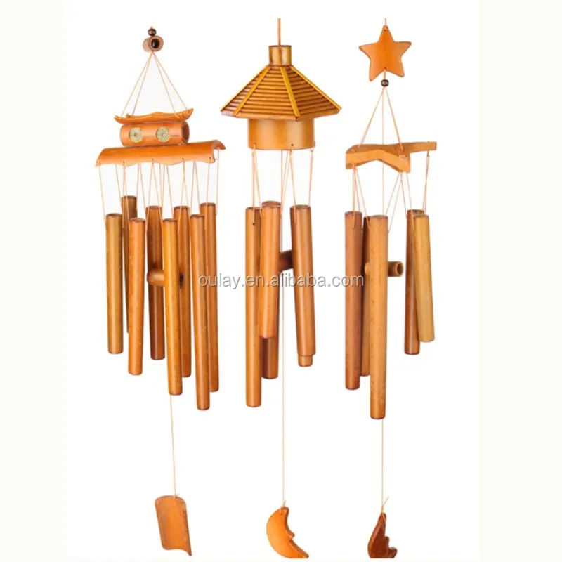 
Nature Bamboo Wind Chimes Hotel Wall Hanging Windbell Decoration 