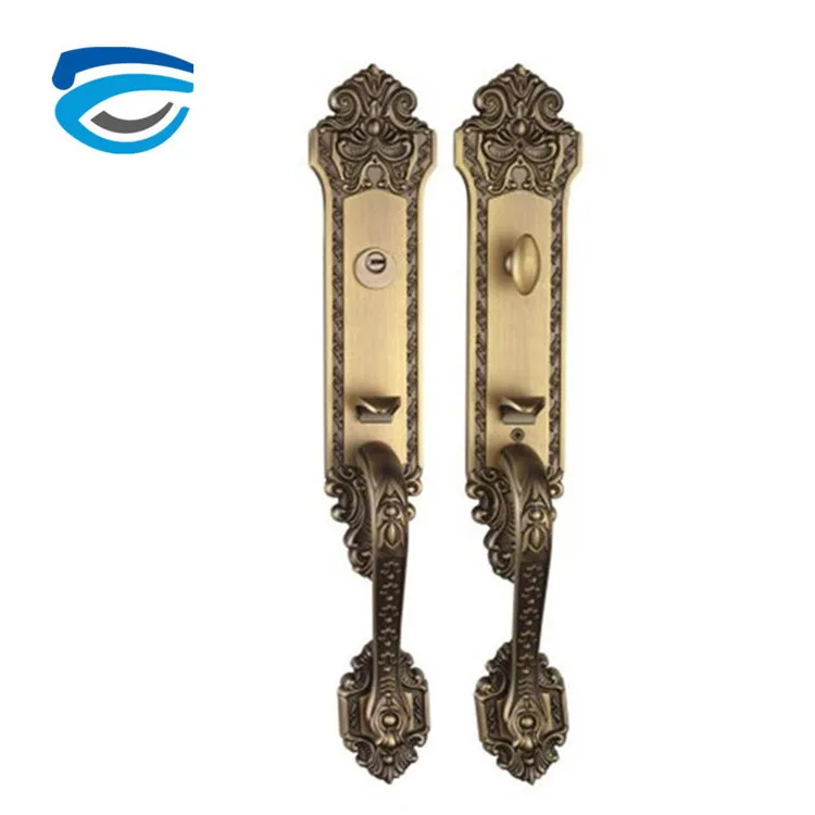 Interior Door Entrance Gate Handle Lever Brass Cylinder Mortise Lock