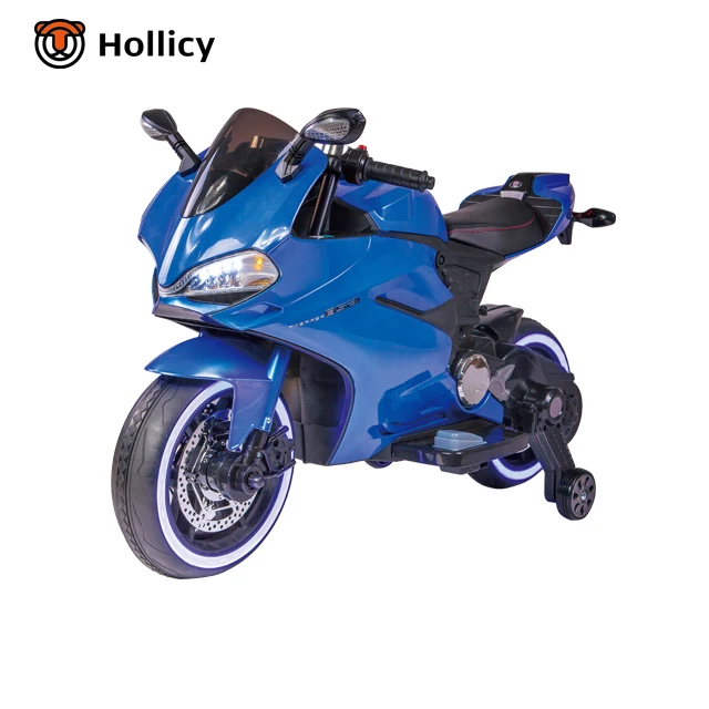 EN71 children electric toy car price good quality 12v kids motorcycle with training wheels