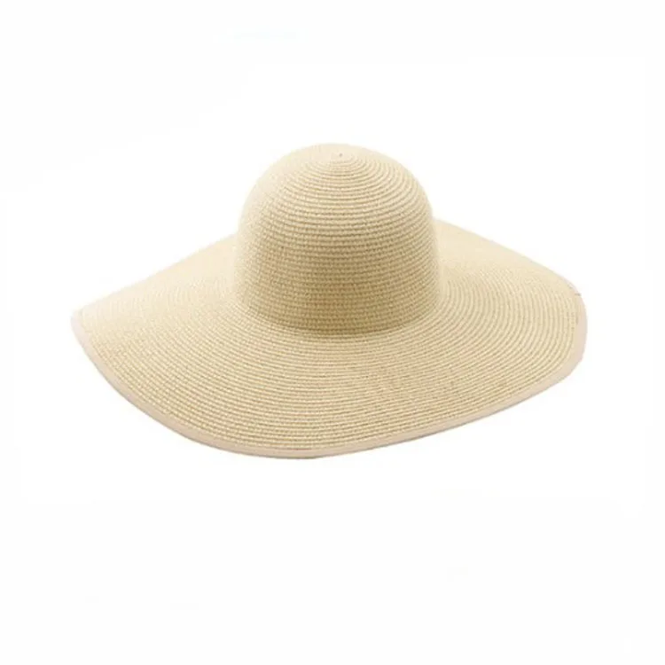 Wholesale customized wide brim plain summer straw hats woman thailand straw hat supplier