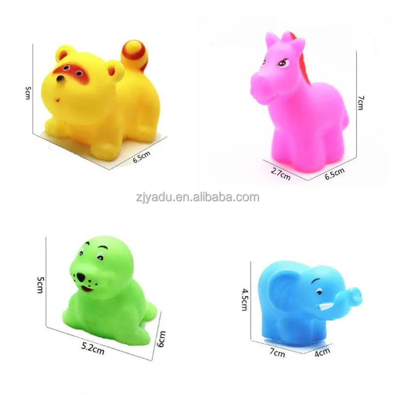 Educational Swimming Water baby Toys Colorful Soft Floating Rubber Duck Squeeze Sound Squeaky Bathing Toy For Baby Bath Toys