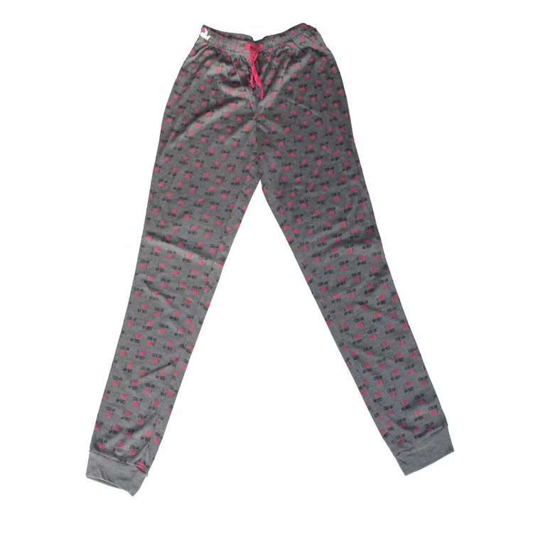 Printed O-neck cotton turkish pyjamas for ladies