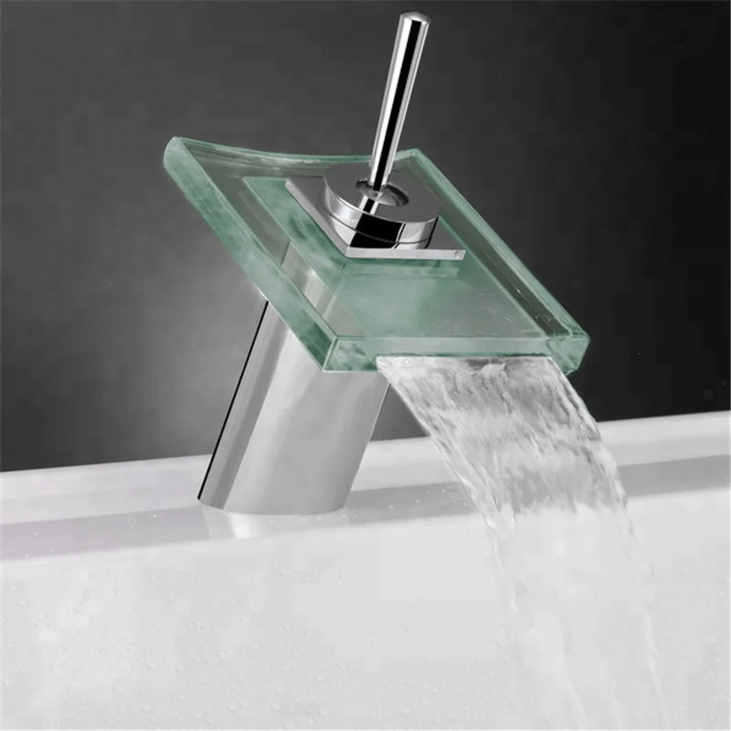 Bathroom Sink Faucet LED Light 3 Colors Changing Offer New Glass Basin Tap to Fit Glass Wash Basin Sink for Hotel Project