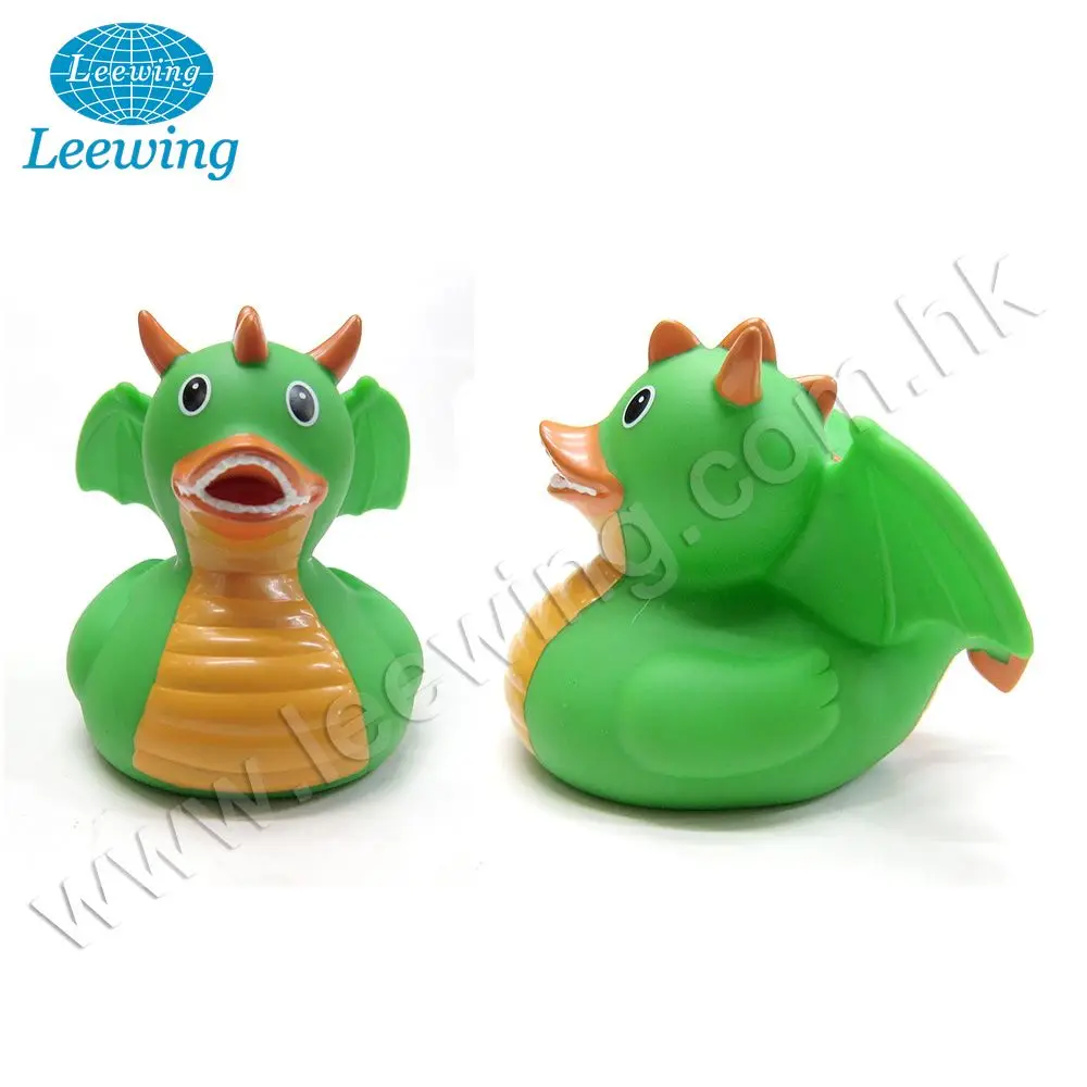 Unique Plastic PVC Dragon Dinosaur Floating Rubber Duck Bath Toys for Kids