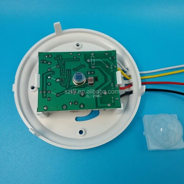 
Infrared round ceiling pir sensor body motion induction switch output relay AC220V Adjustable delay sensitivity 