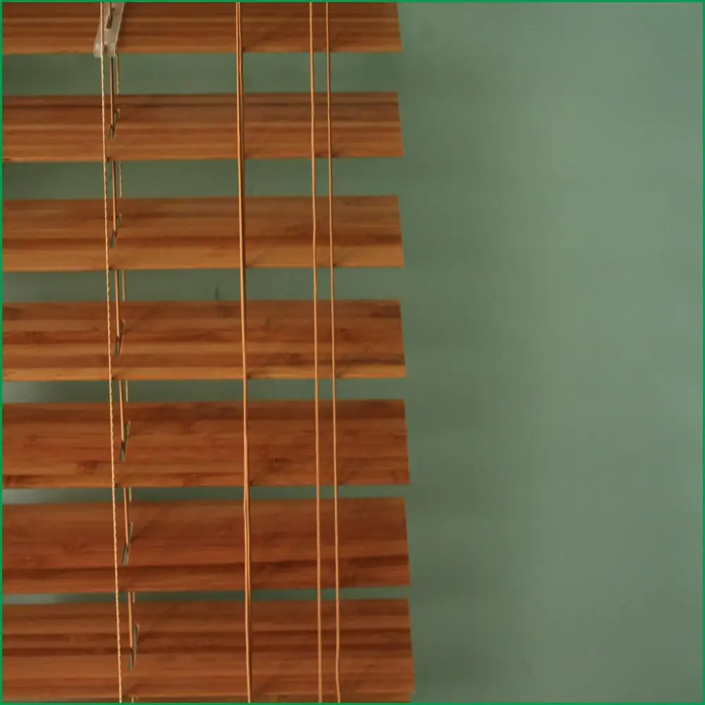 
Chinese High Quality Bamboo material Venetian Blinds Slats bamboo beaded curtain motorised remote control wooden venetian blinds 