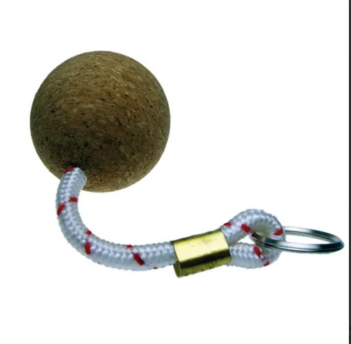 Floating cork Keychain with huge champagne cork decoration silk screen
