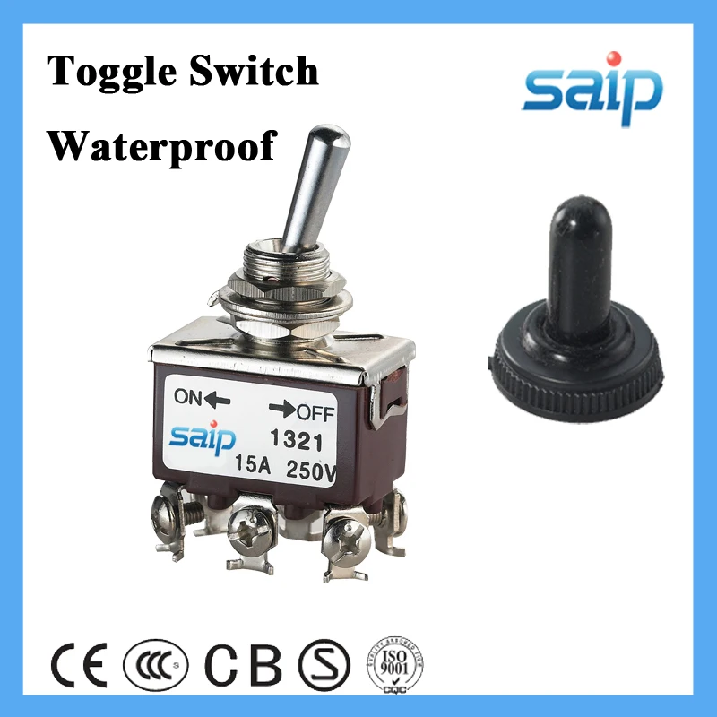 9P 3 way toggle switch on off on 9pins