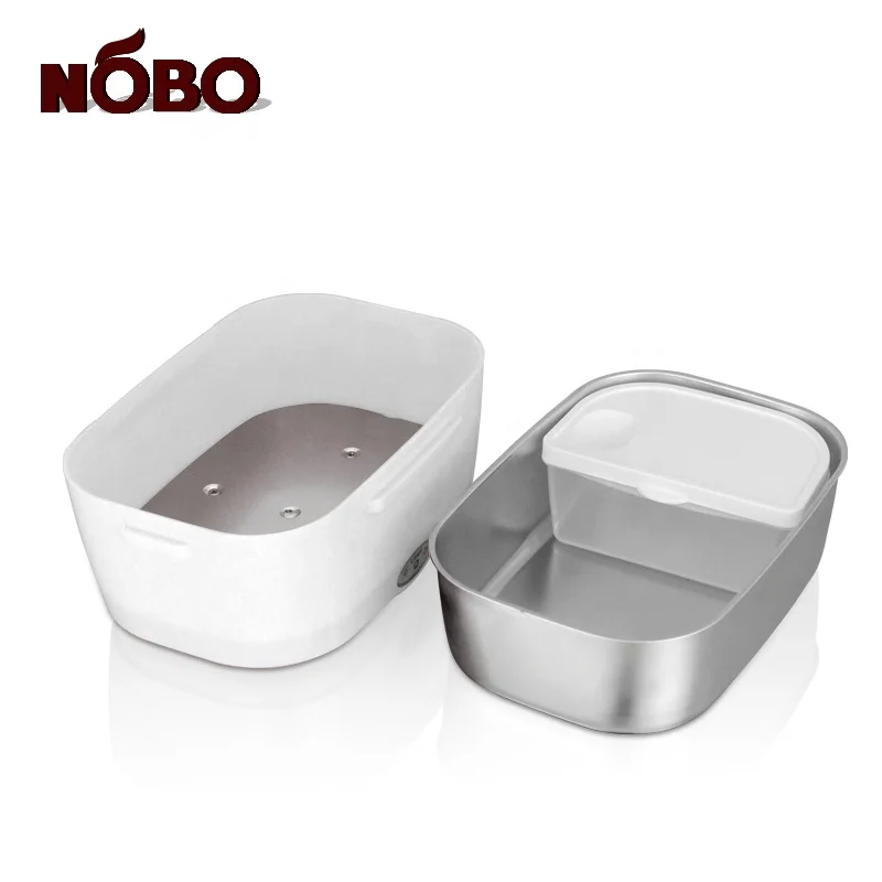 Hottest Stainless Steel Heat Retaining air Tight Food Warmer Container Portable Electric Lunch Box Heater