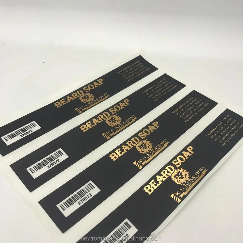 Cosmetics packaging labels,customized beautifully printed gold foil hot stamping label stickers