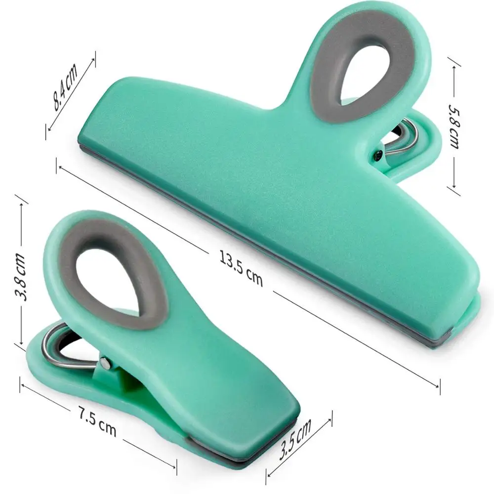 Многоцелевые зажимы для пищевых пакетов, магнитный пластиковый зажим, герметичное уплотнение, зажимы для больших пакетов, для кофейных пакетов