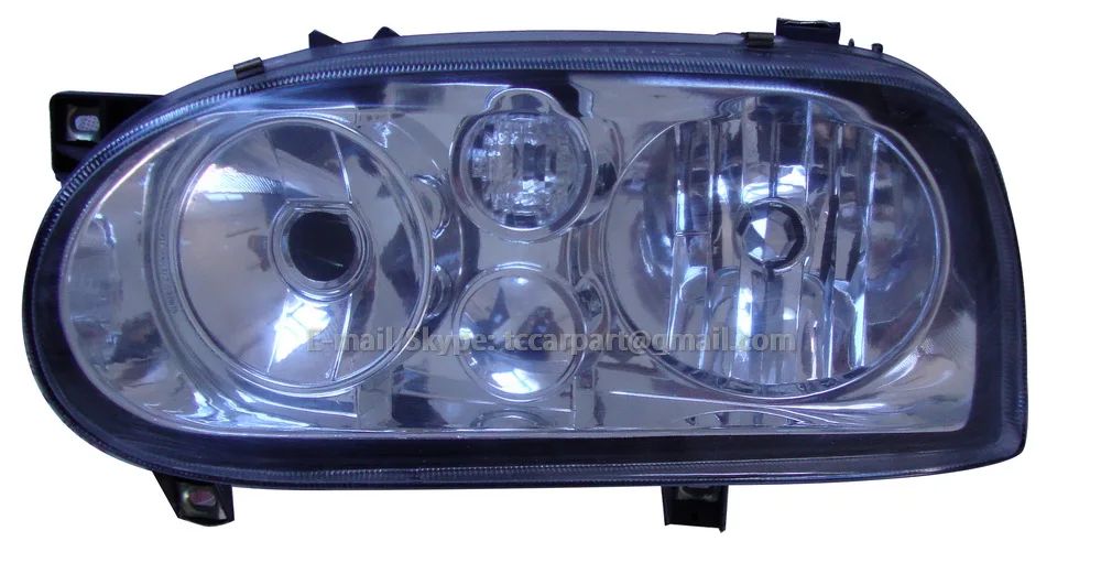 HEADLIGHT for GOLF 3 / HEADLAMP FOR VW GOLF 1992 - 1997 WHITE 1H6 941 017 AF / 018 AF - 1H6941017AF / 018AF - 1H6941017 / 018