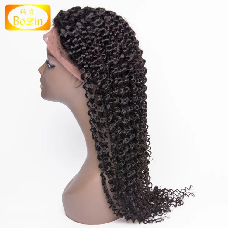 
New Arrival Unprocessed Top Grade Bleach Knots Kinky Curly Lace Wig Human Hair 