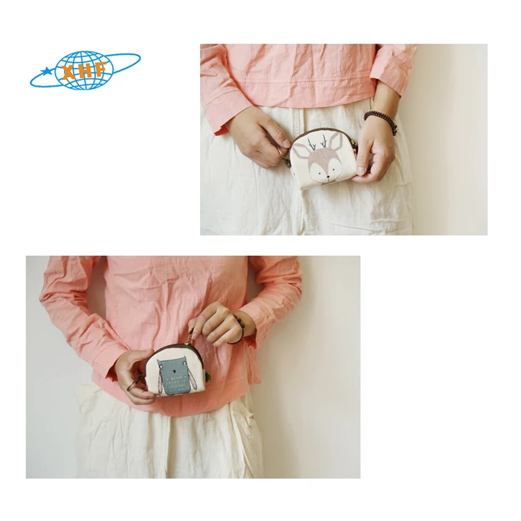 China Factory Cheap Things to Sell Small Cute Cartoon Canvas Coin Bag Purse