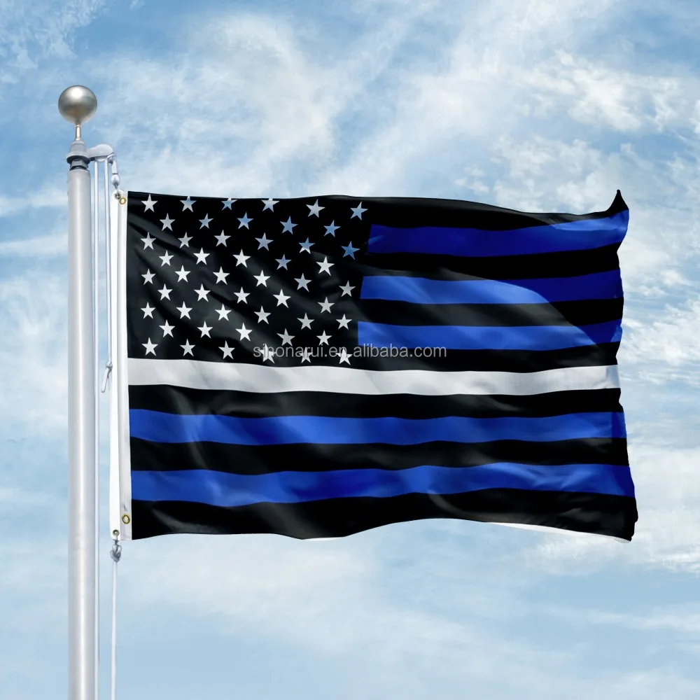 Wholesales Best Selling Products custom flags 3x5 Foot Thin White Line USA Flag