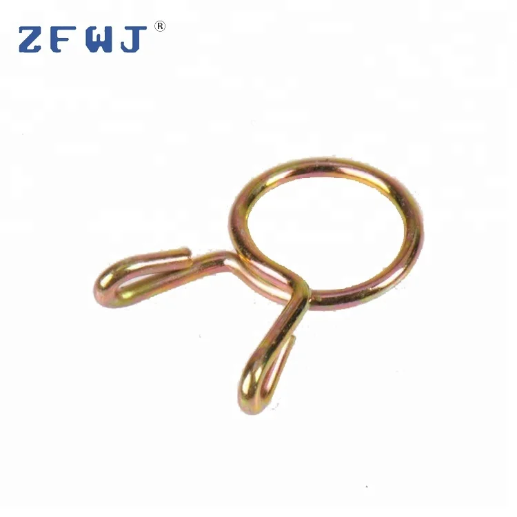 Factory wholesale galvanized small metal double wire spring band hose clamp