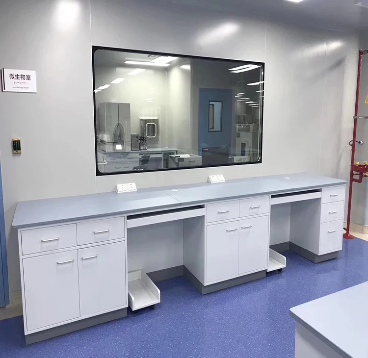 Медицинская электрическая лабораторная мебель стол с шкафами для хранения