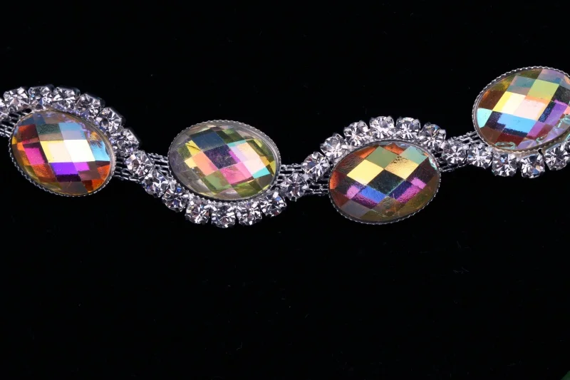 Wholesale Crystal Rhinestone Chain Trimming Bridal Sash Rhinestone Trim Applique Wedding Belt Garment Accessories RC70529