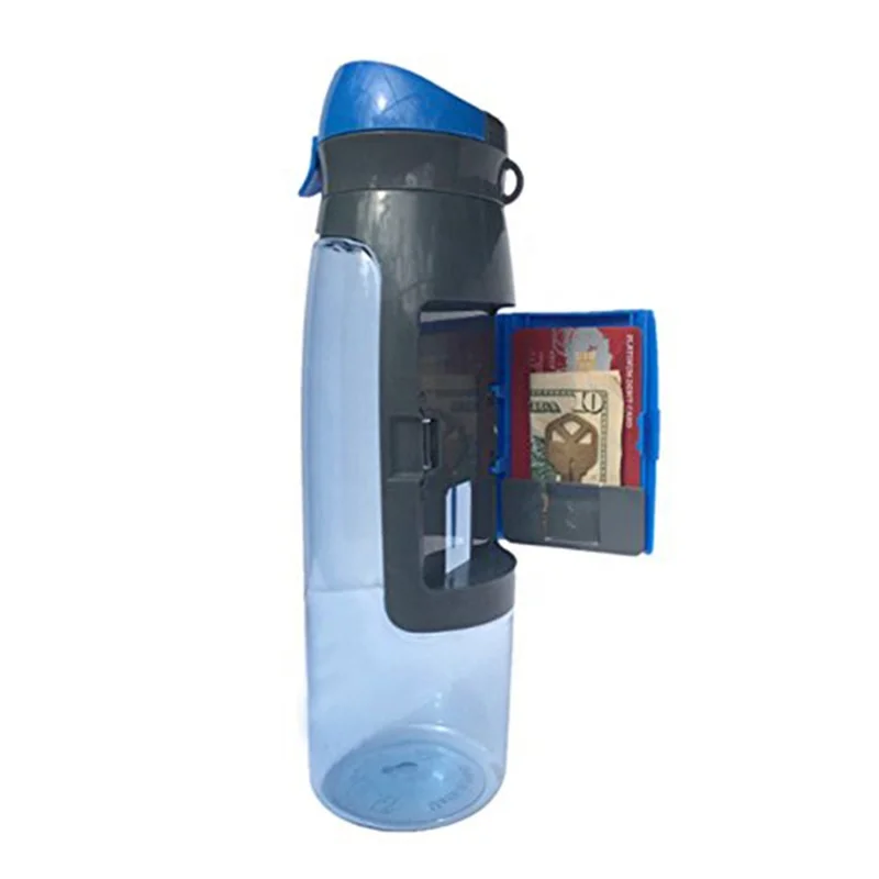 2019 Best Selling Sports Products Wallet Water Bottle With Storage Compartments