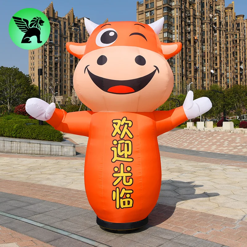 3m Milk Promotional Inflatable Cow Cartoon Customized Cow Inflatable For Advertising A4249